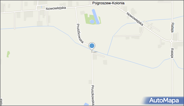 Pogroszew-Kolonia, Pruszkowska, mapa Pogroszew-Kolonia