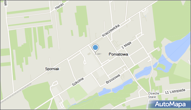 Poniatowa powiat opolski, Przechodnia, mapa Poniatowa powiat opolski