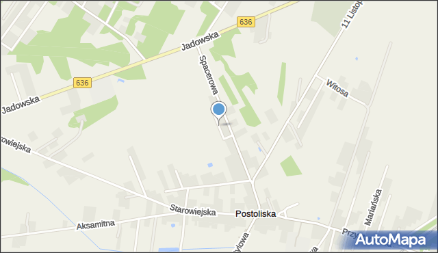 Postoliska, Promienna, mapa Postoliska