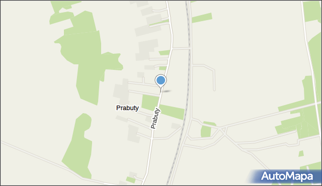 Prabuty gmina Długosiodło, Prabuty, mapa Prabuty gmina Długosiodło