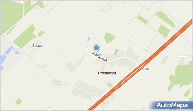 Prosienica, Prosienica, mapa Prosienica