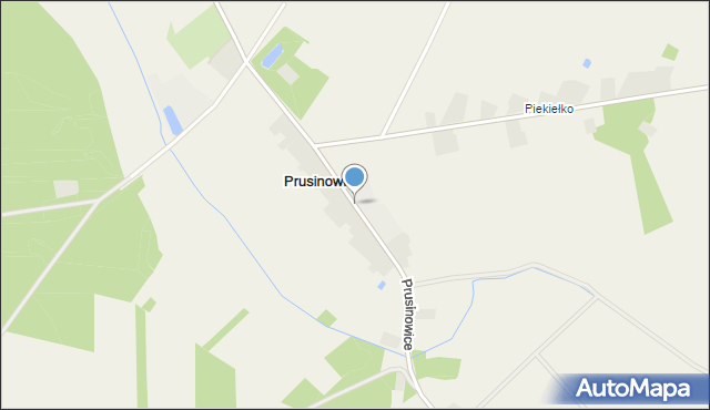 Prusinowice gmina Szadek, Prusinowice, mapa Prusinowice gmina Szadek