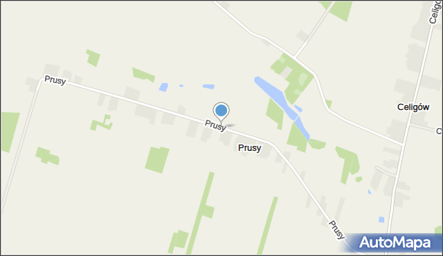 Prusy gmina Głuchów, Prusy, mapa Prusy gmina Głuchów