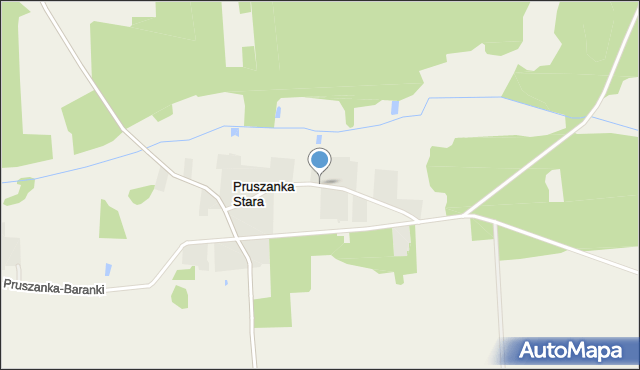 Pruszanka Stara, Pruszanka Stara, mapa Pruszanka Stara