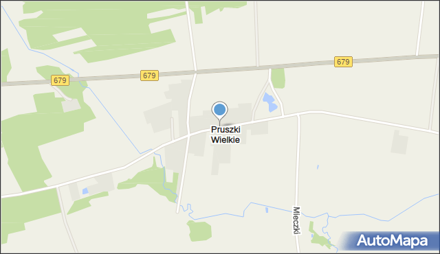 Pruszki Wielkie, Pruszki Wielkie, mapa Pruszki Wielkie