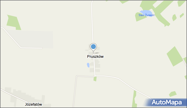 Pruszków gmina Skierniewice, Pruszków, mapa Pruszków gmina Skierniewice