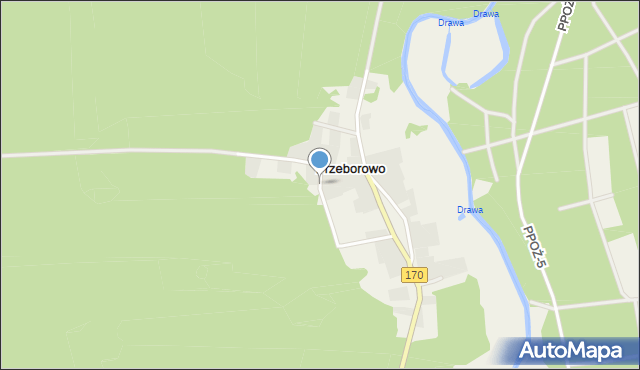Przeborowo, Przeborowo, mapa Przeborowo