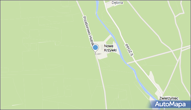 Przeborowo, Przeborowo-Hutniki, mapa Przeborowo
