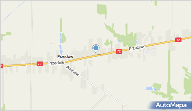 Przecław gmina Brzeziny, Przecław, mapa Przecław gmina Brzeziny