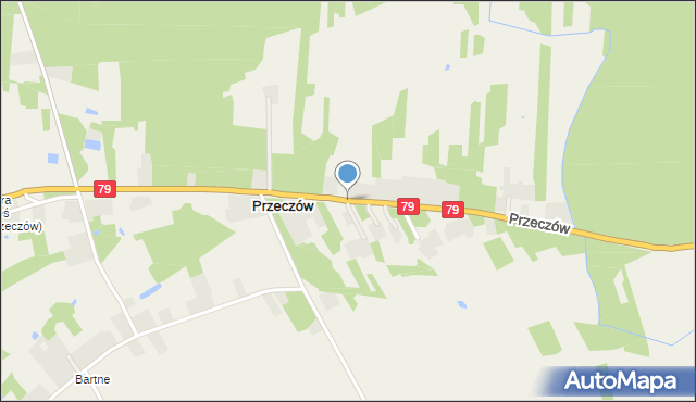 Przeczów gmina Łubnice, Przeczów, mapa Przeczów gmina Łubnice