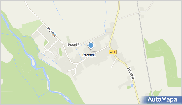 Przełęk gmina Nysa, Przełęk, mapa Przełęk gmina Nysa