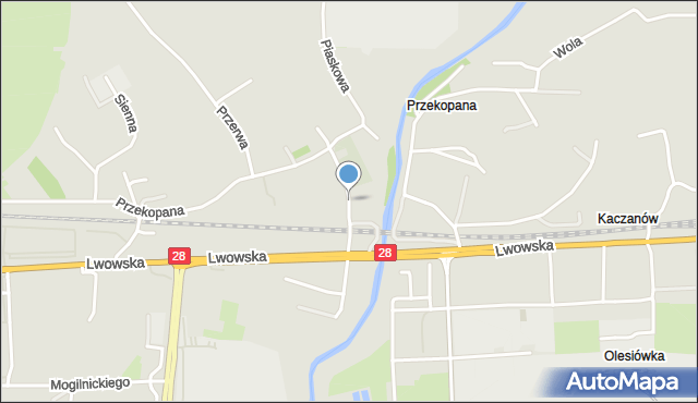 Przemyśl, Przejazdowa, mapa Przemyśla