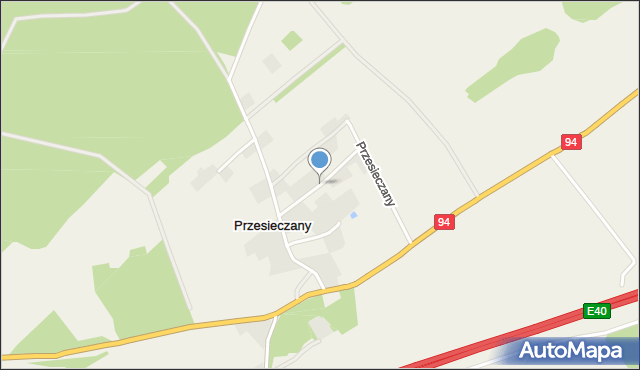 Przesieczany, Przesieczany, mapa Przesieczany