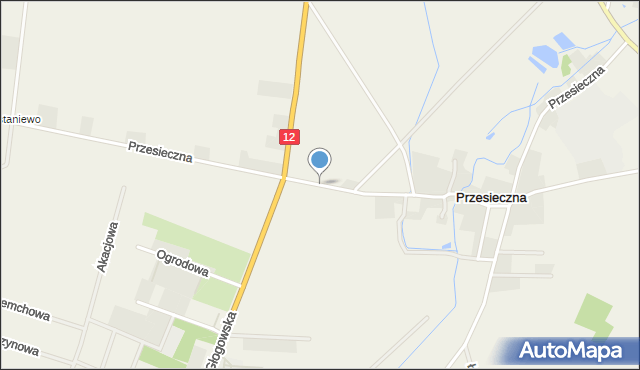 Przesieczna, Przesieczna, mapa Przesieczna