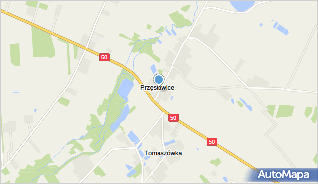 Przęsławice gmina Pniewy, Przęsławice, mapa Przęsławice gmina Pniewy