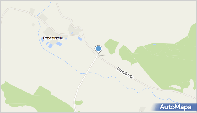 Przestrzele gmina Rajgród, Przestrzele, mapa Przestrzele gmina Rajgród