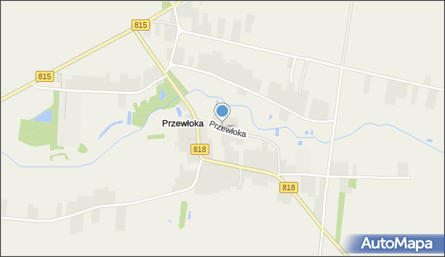 Przewłoka gmina Parczew, Przewłoka, mapa Przewłoka gmina Parczew