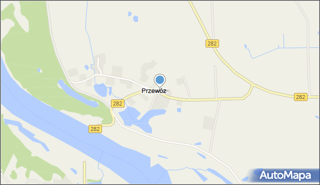 Przewóz gmina Bojadła, Przewóz, mapa Przewóz gmina Bojadła