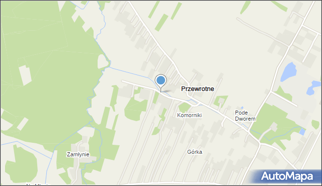 Przewrotne, Przewrotne, mapa Przewrotne