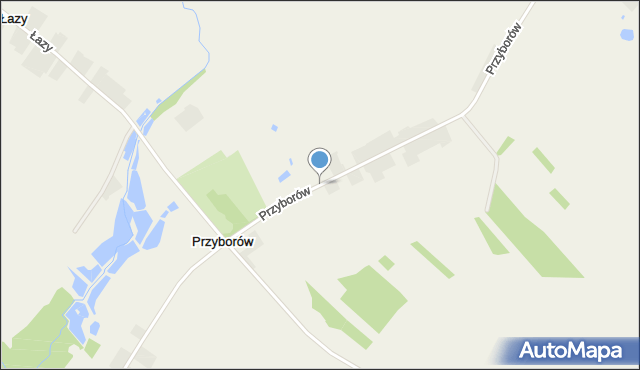 Przyborów gmina Kobiele Wielkie, Przyborów, mapa Przyborów gmina Kobiele Wielkie