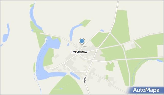 Przyborów gmina Wińsko, Przyborów, mapa Przyborów gmina Wińsko