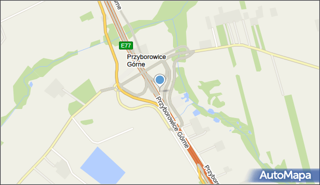 Przyborowice Górne, Przyborowice Górne, mapa Przyborowice Górne