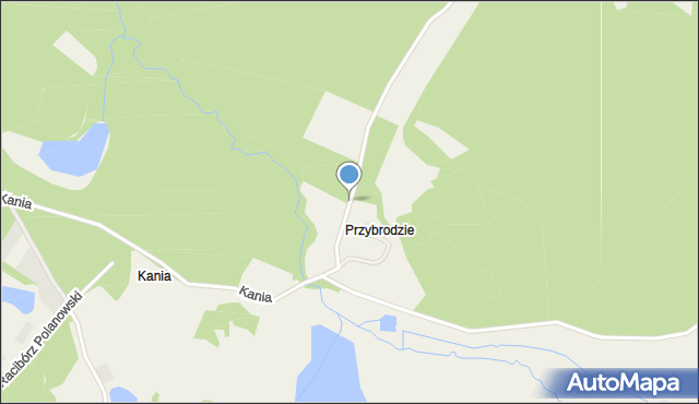 Przybrodzie gmina Polanów, Przybrodzie, mapa Przybrodzie gmina Polanów