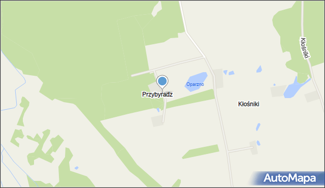 Przybyradz, Przybyradz, mapa Przybyradz