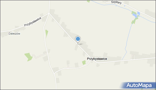 Przybysławice gmina Nowe Brzesko, Przybysławice, mapa Przybysławice gmina Nowe Brzesko