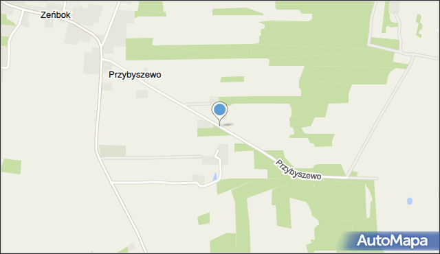 Przybyszewo gmina Regimin, Przybyszewo, mapa Przybyszewo gmina Regimin