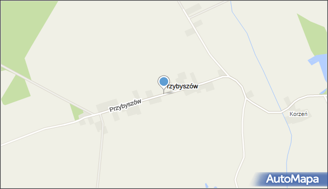Przybyszów gmina Kępno, Przybyszów, mapa Przybyszów gmina Kępno