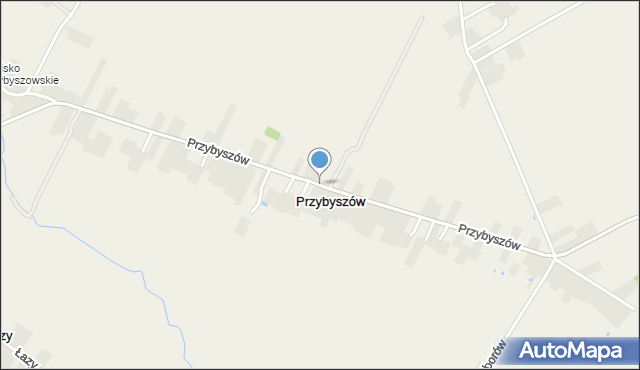 Przybyszów gmina Kobiele Wielkie, Przybyszów, mapa Przybyszów gmina Kobiele Wielkie