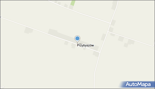 Przybyszów gmina Moskorzew, Przybyszów, mapa Przybyszów gmina Moskorzew