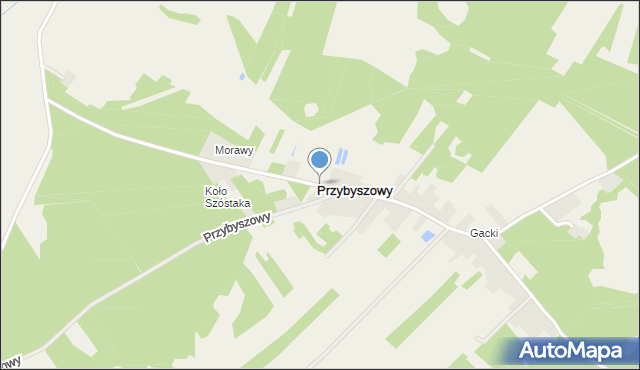 Przybyszowy, Przybyszowy, mapa Przybyszowy