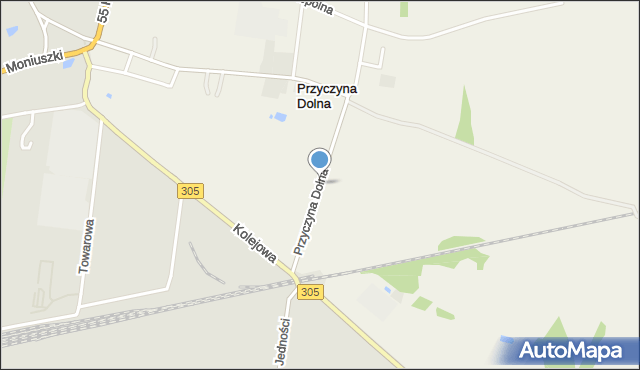 Przyczyna Dolna, Przyczyna Dolna, mapa Przyczyna Dolna