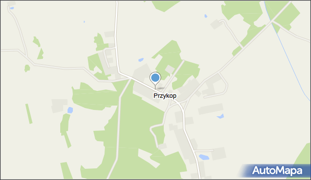 Przykop gmina Purda, Przykop, mapa Przykop gmina Purda