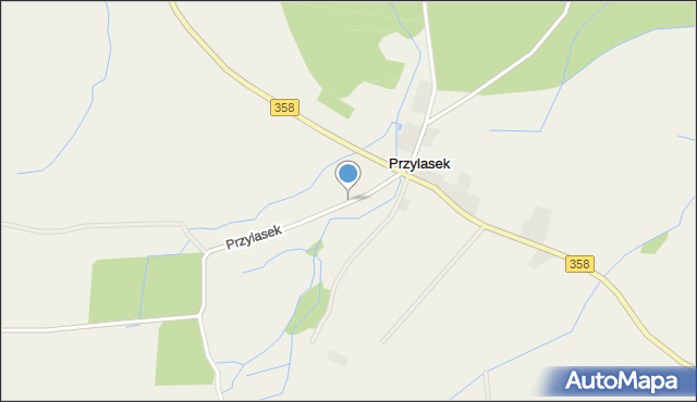 Przylasek gmina Platerówka, Przylasek, mapa Przylasek gmina Platerówka