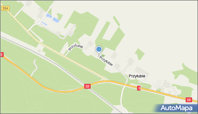 Przyłubie gmina Solec Kujawski, Przyłubie, mapa Przyłubie gmina Solec Kujawski