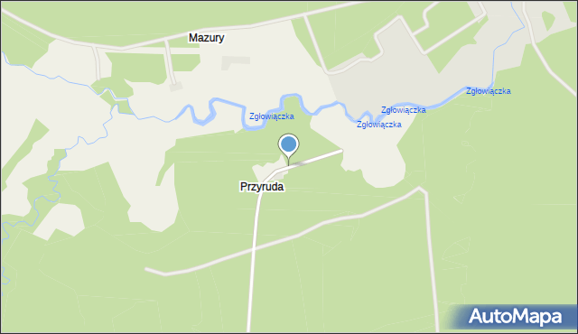 Przyruda, Przyruda, mapa Przyruda