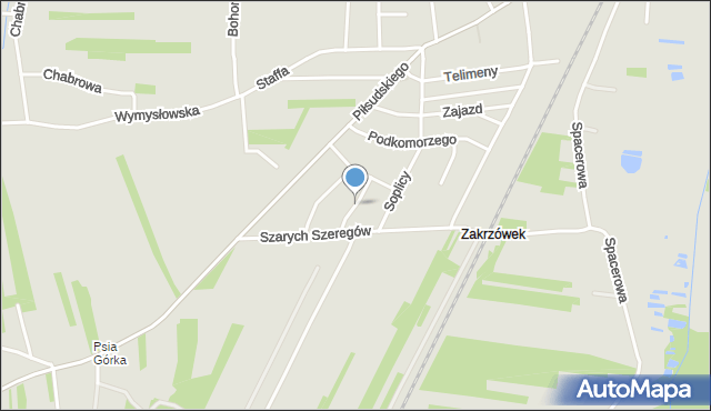 Radomsko, Protazego, mapa Radomsko