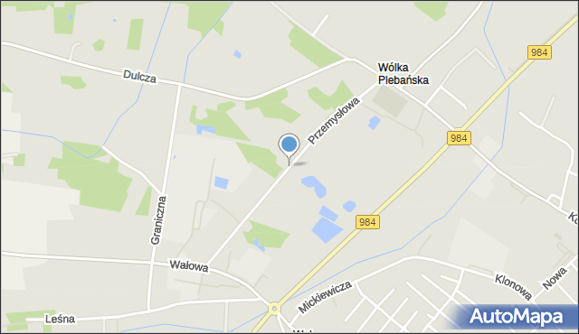 Radomyśl Wielki, Przemysłowa, mapa Radomyśl Wielki