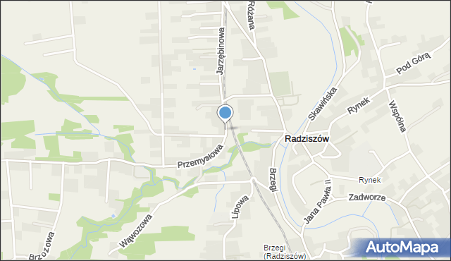 Radziszów, Przemysłowa, mapa Radziszów