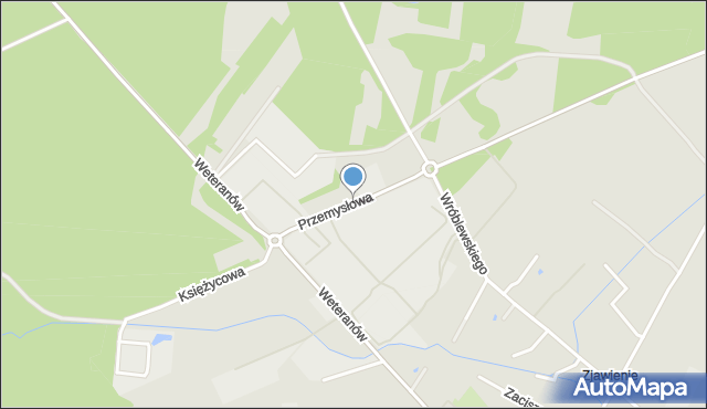 Radzymin powiat wołomiński, Przemysłowa, mapa Radzymin powiat wołomiński