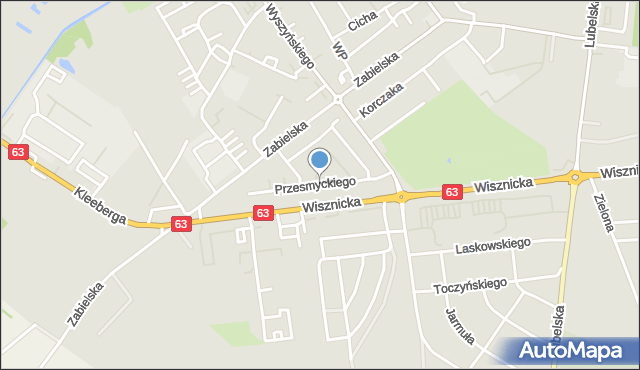 Radzyń Podlaski, Przesmyckiego Zenona, mapa Radzyń Podlaski