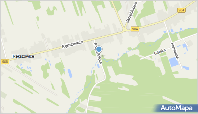 Rększowice, Przyrodnicza, mapa Rększowice