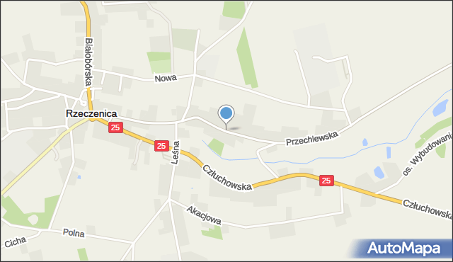 Rzeczenica, Przechlewska, mapa Rzeczenica