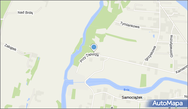 Samociążek, Przy Zaporze, mapa Samociążek