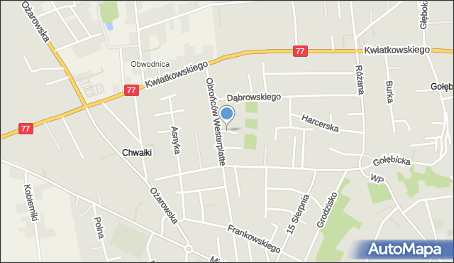 Sandomierz, Przytulna, mapa Sandomierza