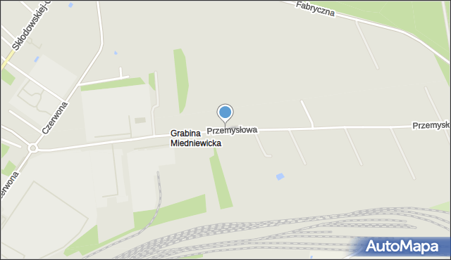 Skierniewice, Przemysłowa, mapa Skierniewic