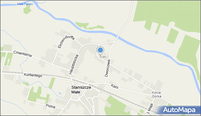 Staniszcze Małe, Prusa Bolesława, mapa Staniszcze Małe